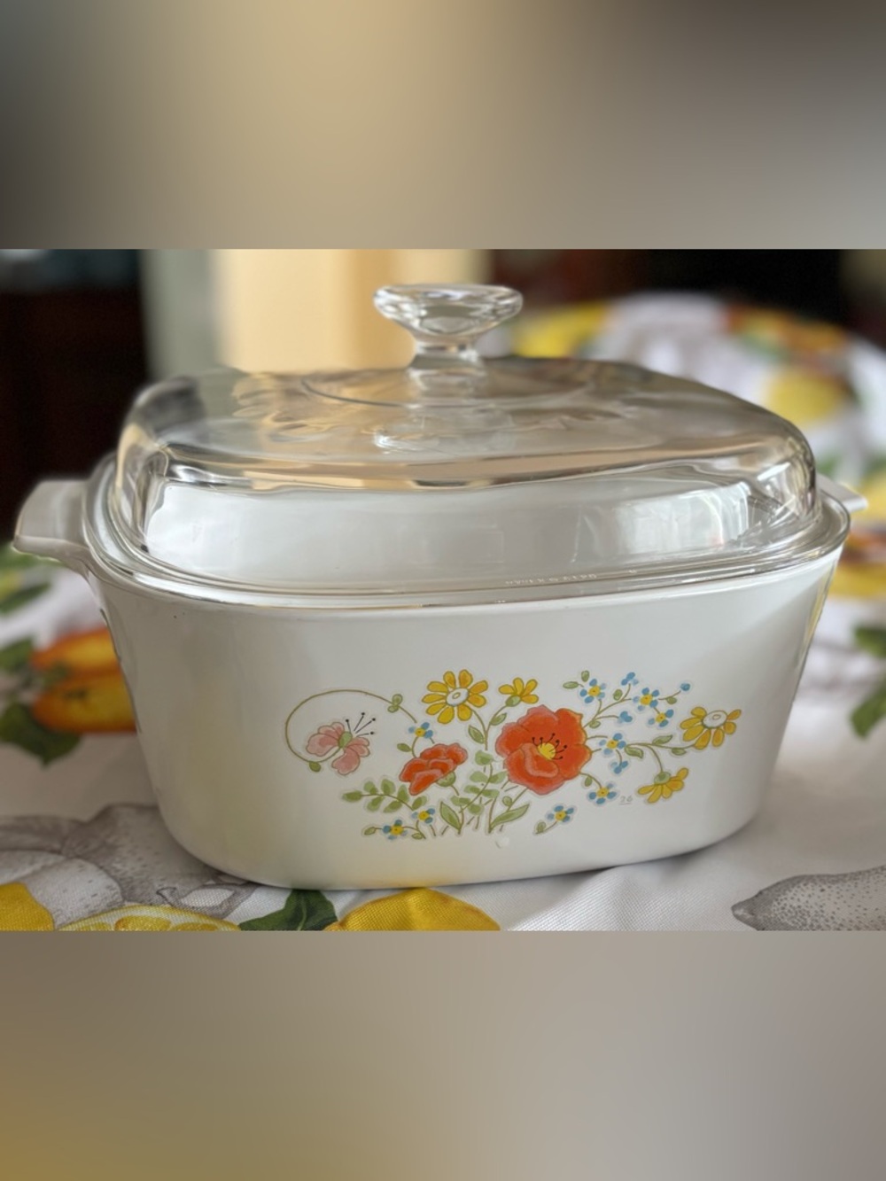 Corning Ware Wildflower Casserole Dishes Set of 3